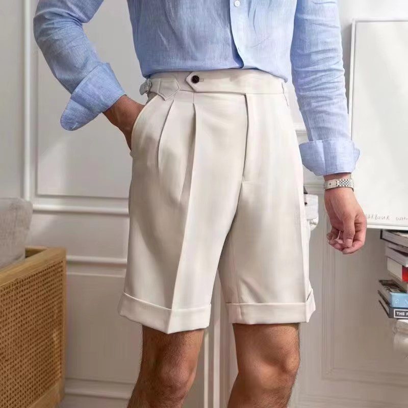 Shorts de Costume Naples Style Britannique pour Hommes