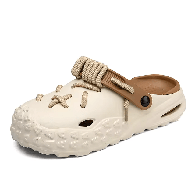 Crocs Lacés pour Hommes - Confortables Chaussons d'Été pour la Plage et le Jardin