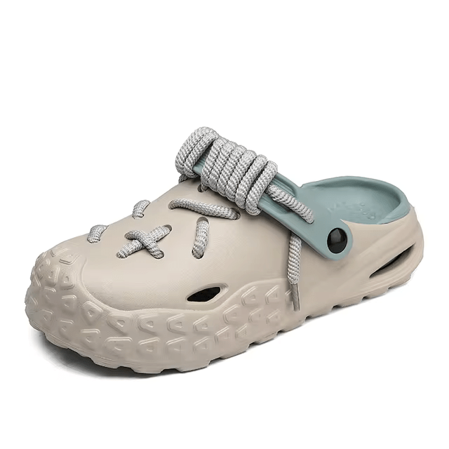 Crocs Lacés pour Hommes - Confortables Chaussons d'Été pour la Plage et le Jardin