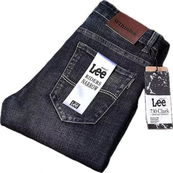 Jean Classique Homme d'Affaires Stretch Droit - Bleu & Noir