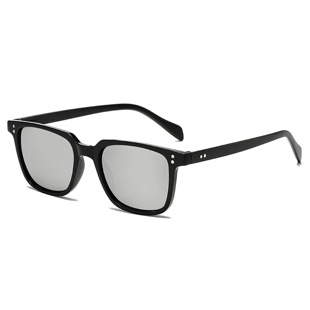 Lunettes de Soleil Rétro pour Homme à Monture Carrée Petite - Protection UV, Résistantes aux Rayures