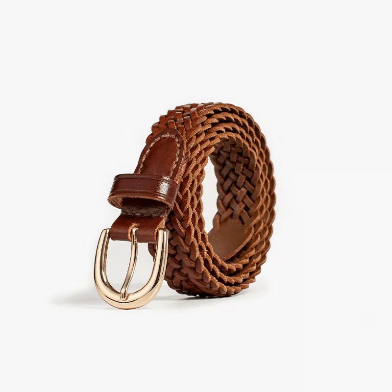 Ceinture Tissée en Cuir pour Femmes