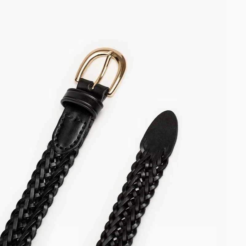 Ceinture Tissée en Cuir pour Femmes